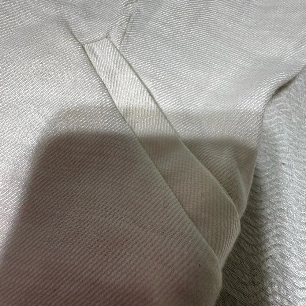 Esley Cream Linen Blazer Size M - Picture 13 of 14